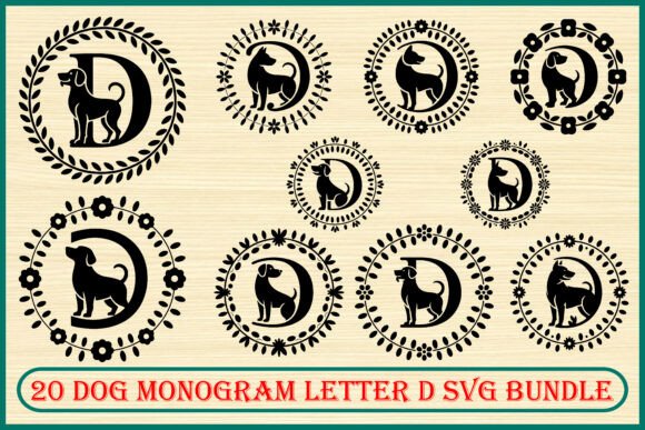 20 Dog Monogram Letter D Bundle Review