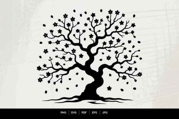 Blossom Tree Silhouette SVG: Graphics & Illustrations Review