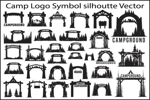 Campground Entrance Logo Silhouettes Review