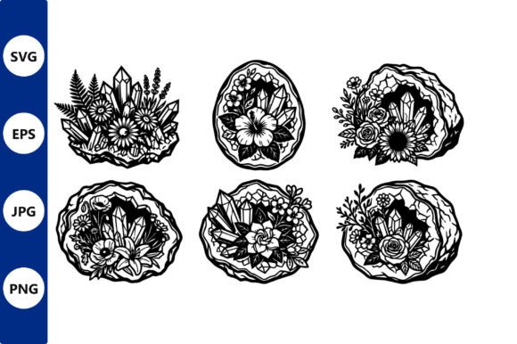 Crystal Bouquet Rock Ornament Line Art Review