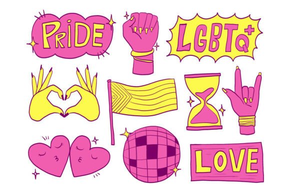 Cute Pride Doodle Graphics & Illustrations