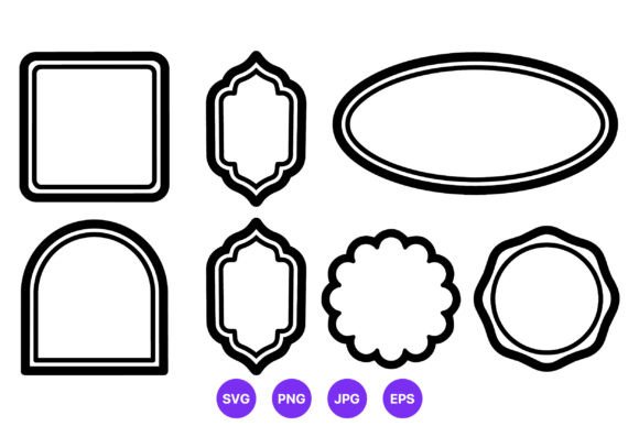Ornamental Black and White Frames Set: Graphics & Illustrations