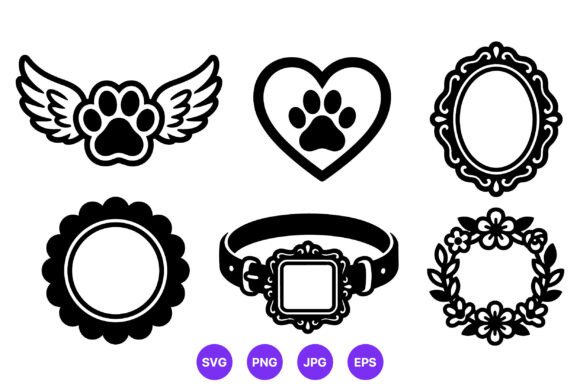 Paw Print Heart Wings Floral Wreath Graphics Review