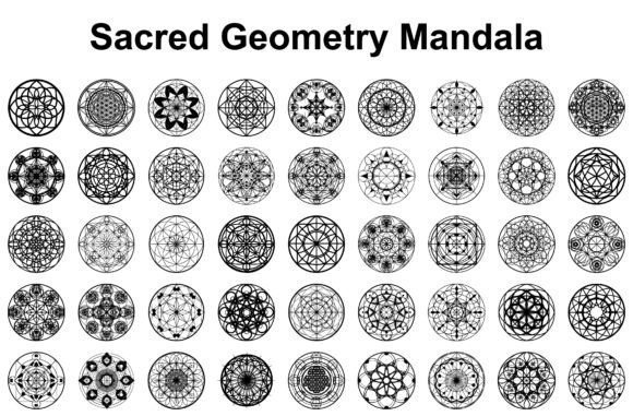 Sacred Geometry Mandala Graphics & Illustrations