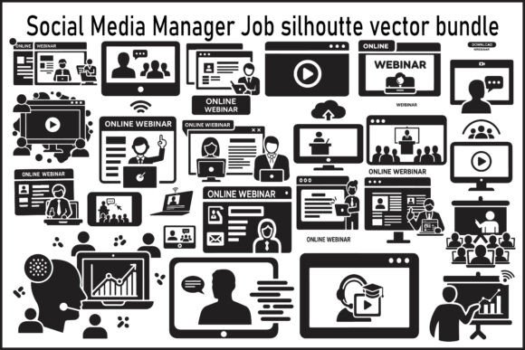 Social Media Manager Job Silhouette Graphics Review