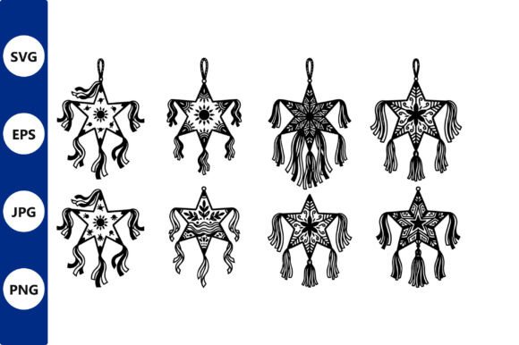Vector Art Pointed Star Ornament Tassel Graphics Review